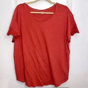 Old Navy Lace-Sleeve Tee, XL